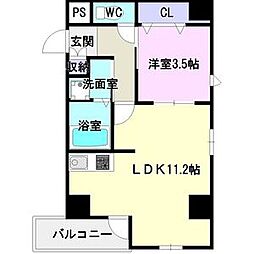 ボナール・ド・フルール 1LDKの間取図画像