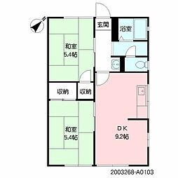 プリムローズ 2DKの間取図画像
