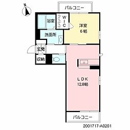 コンフォルト1 1LDKの間取図画像