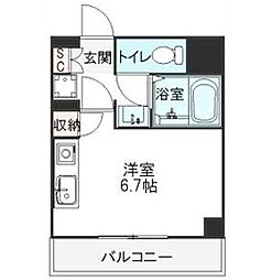 ヴランドール柏中央 ワンルームの間取図画像