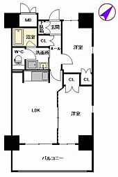 シャーメゾンステージ博多 2LDKの間取図画像