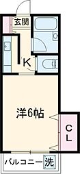 エレガンスコーポクスノセ 1Kの間取図画像