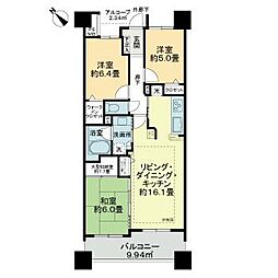 ライオンズ岐阜セントマークス壱番館 3LDKの間取図画像
