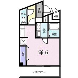 Linkノーヴァ 1Kの間取図画像
