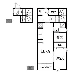 ミオレ 1LDKの間取図画像