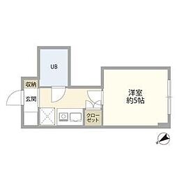 TOP磯子第3 ワンルームの間取図画像
