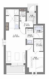 シャーメゾン凪 西新 1LDKの間取図画像