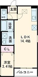 伊勢市御薗町王中島アパート 1LDKの間取図画像