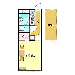 ベルビュー2 1SKの間取図画像