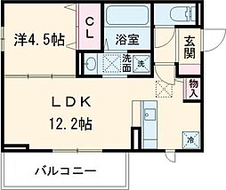 イーストプレイス須屋 1LDKの間取図画像