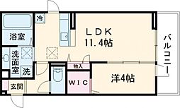 イーストプレイス須屋 1LDKの間取図画像