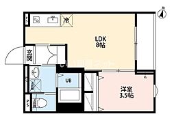 Avalon 西都賀(アバロン 1LDKの間取図画像