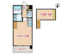 ISORA ワンルームの間取図画像