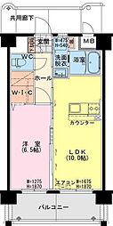 サンライズ北小路 1LDKの間取図画像