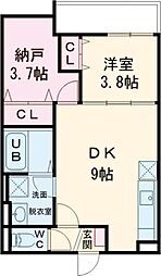 D porta granz 1SDKの間取図画像