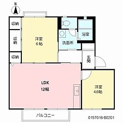 ラプラスいずみB 2LDKの間取図画像