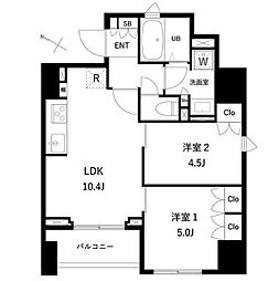 タスキプライムテラス本蓮沼 2LDKの間取図画像
