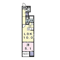 ベル・ウッド深大寺 1LDKの間取図画像