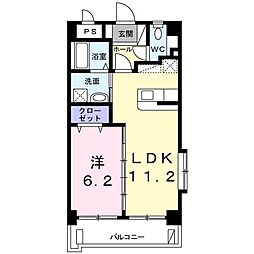 エバーラスティング 1LDKの間取図画像