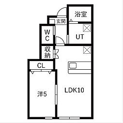 アリトピア 1LDKの間取図画像