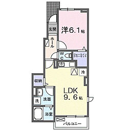 フィオーレ エム 1LDKの間取図画像