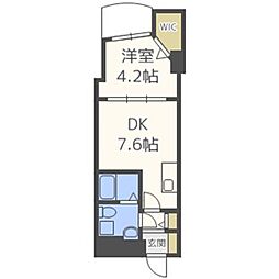 SERENiTE梅田EST 1DKの間取図画像
