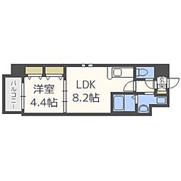 アーバネックスウメダヒガシ 1LDKの間取図画像