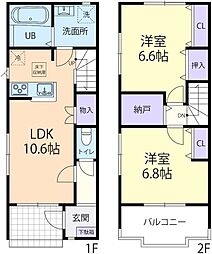 サニーサイト(Sunny Site) 2LDKの間取図画像