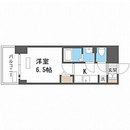 プレサンス福島ミッドエル 1Kの間取図画像