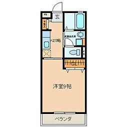メゾン・ド・オーブ汐先 1Kの間取図画像