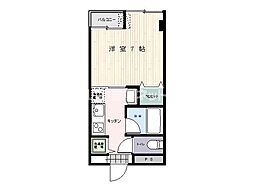 増尾マンション 1Kの間取図画像