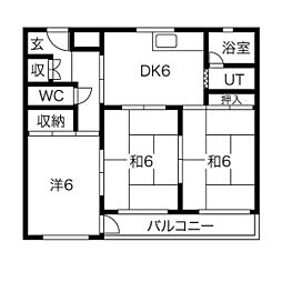 吉平ハイツ 3DKの間取図画像