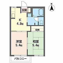 アクアリッチC 2Kの間取図画像