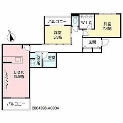 LH5101KUHONJl 2LDKの間取図画像