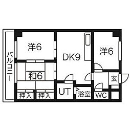 ジュネコキアージュ桜山 3LDKの間取図画像