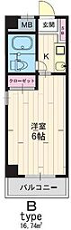 メゾン・ド・ソヌリー ワンルームの間取図画像