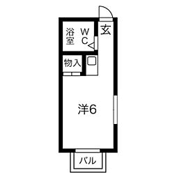 メゾン・ド・ケイズ ワンルームの間取図画像