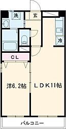 パンダビル 1LDKの間取図画像