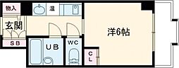 ウエストハウスINLani ワンルームの間取図画像