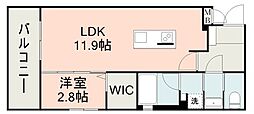 N.3 HIKARINOMORI 1LDKの間取図画像