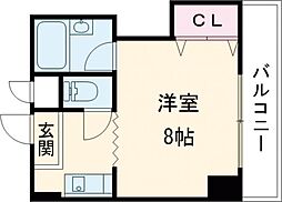 リビエール藤尾 ワンルームの間取図画像
