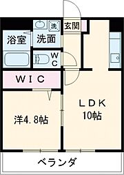 アルカーノ 1LDKの間取図画像