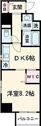 ジィクシア湘北 1DKの間取図画像