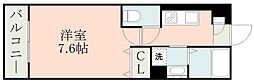 エルカーサ黒髪 1Kの間取図画像