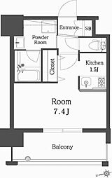 エンクレスト博多Rey 1Kの間取図画像