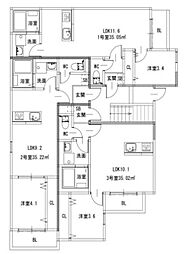 OC周船寺 1LDKの間取図画像