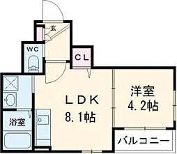 GRAND SUWA 1LDKの間取図画像