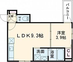 GRAND SUWA 1LDKの間取図画像