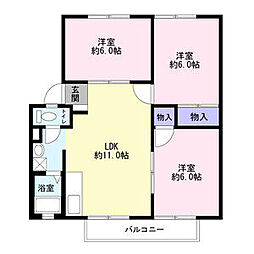 コルティオ3 3LDKの間取図画像