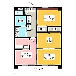 VILLAARTISTIC 3DKの間取図画像